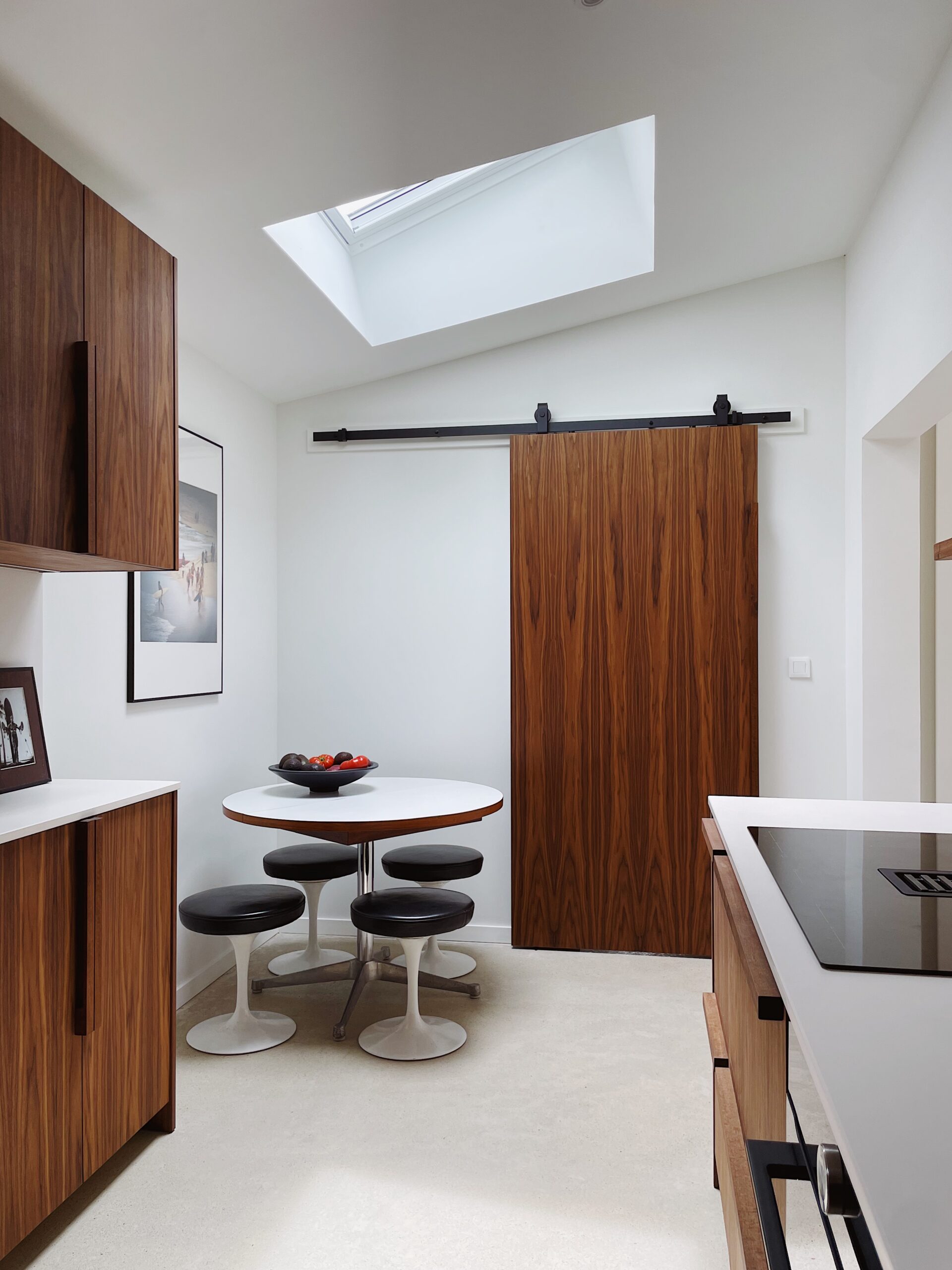 porte coulissante bois noyer sur mesure Hossegor Pays basque Landes
